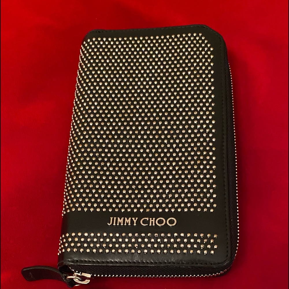 SOLD!! Jimmy Choo Black Leather studded Pippa